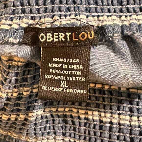 NWT Robert Louis soft denim striped wide leg pants. XL - Picture 8 of 9